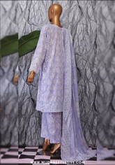 Elegant Unstitched Embroidered Lawn - 2025 by HZ Textile HZ-EC-1046